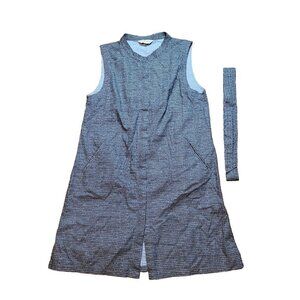 Metiseko‎ Organic Cotton Size Large Sleeveless Shift Dress W/belt
